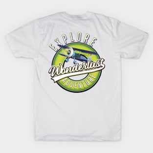 Wonderlust explore adventure logo. T-Shirt